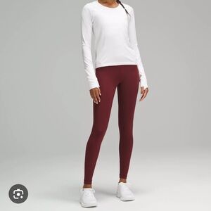Lululemon align leggings logo on leg burgundy